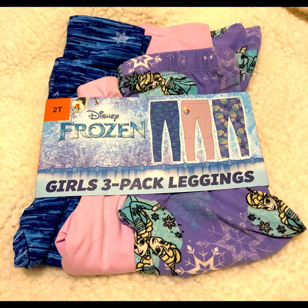 2T Disney Frozen 3-Pack Leggings
